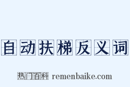 自动扶梯反义词是什么意思的图片